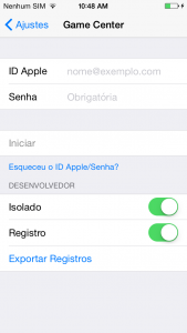 Sandbox Mode option Game Center iOS 8
